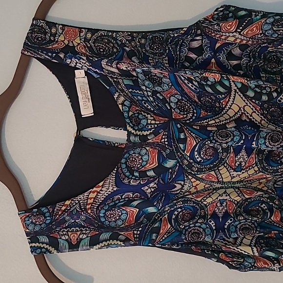 Lara Guidotti Silk Blend Floral Paisley Sleeveless Maxi Dress Sz L Boho Flowy - Picture 4 of 13